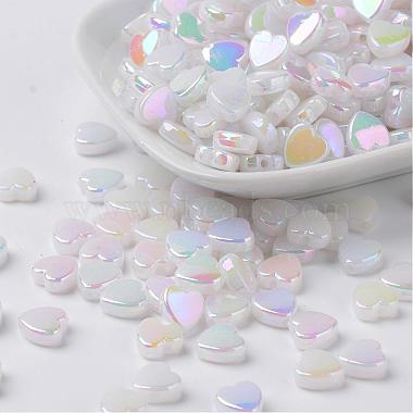 8mm Wheat Heart Acrylic Beads