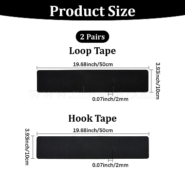 Nylon & Polyester Car License Plate Adhesive Velcro Tape(AJEW-WH20018-198A)-2