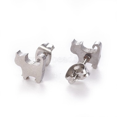 Boucles d'oreilles à tige en acier inoxydable anti-ternissement 304(X-EJEW-F227-06P)-2