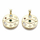 Brass Micro Pave Colorful Cubic Zirconia Pendants(KK-S356-222G-NF)-1