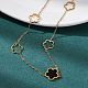 Ion Plating(IP) 304 Stainless Steel & Plastic Flower Pendant Necklaces for Women(NJEW-P320-02G-03)-2