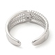 304 Stainless Steel Hollow Open Cuff Ring for Women(RJEW-I098-28P)-3