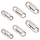 Elite 6Pcs 3 Styles 304 Stainless Steel Fold Over Clasps(STAS-PH0004-98)-1
