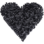 1000Pcs PE DIY Melty Beads Fuse Beads Refills, Tube, Black, 5x5mm, Hole: 3mm(DIY-SP0006-83D)