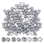 100Pcs 2 Styles 304 Stainless Steel Beads, Column, Stainless Steel Color, 5~6x3.8~4.5mm, Hole: 3~4.5mm, 50pcs/style(STAS-DC0017-28)