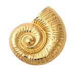 Ion Plating(IP) 304 Stainless Steel Pendants, Spiral Shell, Golden, 44x34x5mm(STAS-M017-12G)