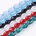 11mm Mixed Color Drop Glass Beads(GLAA-R024-11x8mm-M)