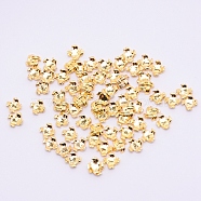 Alloy Cabochons, Nail Art Decoration Accessories, Knot, Cadmium Free & Lead Free, Golden, 6x6x1.8mm, 100pcs/bag(MRMJ-WH0065-97G-RS)