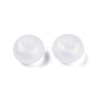 Opaque Acrylic with Glitter Powder Beads, Abacus, White, 13.5x8.5mm, Hole: 3mm(SACR-G024-08)