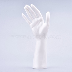Plastic Mannequin Female Hand Display, Jewelry Bracelet Necklace Ring Glove Stand Holder, White, 5.5x10.5x25cm(BDIS-K005-04)