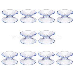 Plastic Double-Sided Suction Cups, Sucker for Glass Window, Smooth Tile Wall, Cornflower Blue, 26x11.5mm(KY-WH0046-16B)
