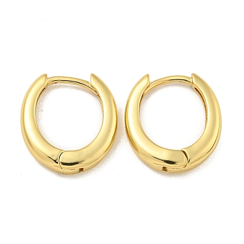 Rack Plating Brass Hoop Earrings, Cadmium Free & Lead Free, Long-Lasting Plated, Ring, Real 18K Gold Plated, 3x16mm