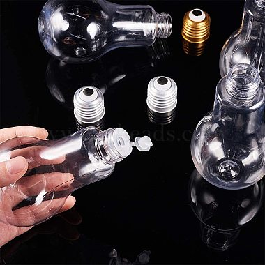 bouteille en plastique créatif en forme d'ampoule(AJEW-NB0001-05)-3