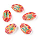 Flower Printed Cowrie Shell Beads(SSHEL-ZX006-08C)-1