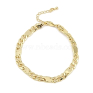 Rack Plating Brass Bracelets for Women, Long-Lasting Plated, Lead Free & Cadmium Free, Heart, Real 18K Gold Plated, 7-5/8 inch(19.5cm)(BJEW-K244-05G)