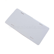 Aluminium Blank Plates, for DIY Number Plates, White, 30.3x15.25x0.06cm, Hole: 26.5mm(AJEW-WH0021-91B)