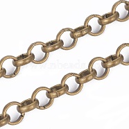 Iron Rolo Chains, Belcher Chain, Unwelded, Antique Bronze, 6x2mm(CH-UK0001-02AB)