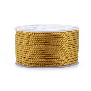 Polyester Braided Cords, for Jewelry Making Beading Crafting, Goldenrod, 2mm, about 21.87 yards(20m)/roll(OCOR-I006-A01-30)