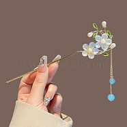 Alloy Hair Sticks, Hair Accessories for Women & Girls, Flower, 180mm(PW-WG483EB-15)