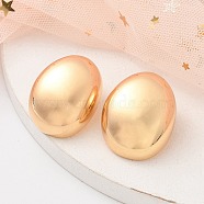 Alloy Oval Stud Earrings, with 925 Sliver Needles, Golden, 33.5x26.5mm(EJEW-M092-06G)