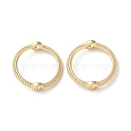 Rack Plating Alloy Bead Frames, Round Ring, Real 14K Gold Plated, 13x3mm, Hole: 1.6mm(X-PALLOY-D025-04C-G-01)