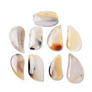 Natural American Agate Pendants, Teardrop/Rectangle, Mixed Shapes, 27~47.5x19~36.5x5~6mm, Hole: 1.6~1.8mm(G-G065-02)