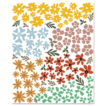 Rectangle with Face Pattern Paper, Gift Wrapping Paper, Across, Flower, 350x280x0.5mm