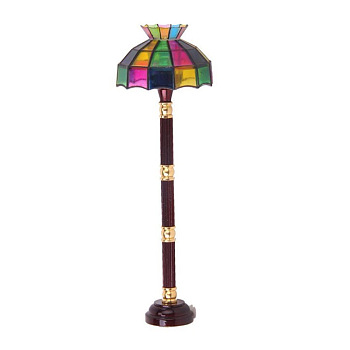 1:12 Dollhouse Mini LED Color Floor Lamp Battery Version, Colorful, 120x38mm