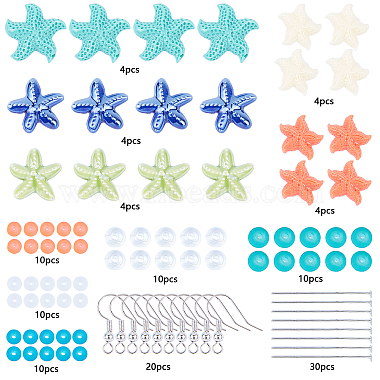 SUNNYCLUE DIY Starfish Shape Dangle Earring Making Kits(DIY-SC0012-42P)-2