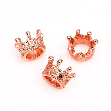 Rose Gold Crown Alloy Beads