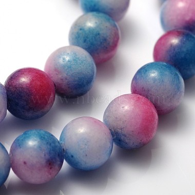 Dyed Natural Jade Beads Strands(JB6mm-M)-2