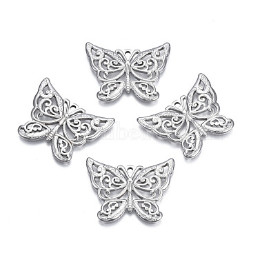 Stainless Steel Color Butterfly 304 Stainless Steel Pendants