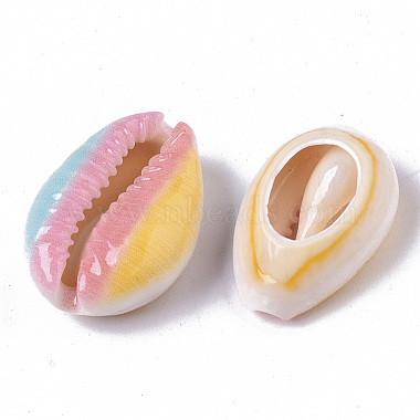 Printed Natural Cowrie Shell Beads(X-SSHEL-R047-01-A10)-3