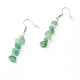 Natural Green Aventurine Chip Beads Dangle Earrings(EJEW-JE04649-03)-1