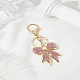 1Pc Alloy Rhinestone Bowknot Keychains(KEYC-LP0001-36)-1