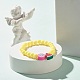 Bracelet extensible de fruits en argile polymère fait à la main avec des perles rondes pour les enfants(BJEW-JB07583)-5