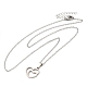 Collier pendentif en acier inoxydable anti-ternissement 306 pour femme(NJEW-Q772-01P-02)-1