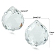 Clear Faceted Ball-Shaped Glass Pendants(X-GR20X23MMY-1)-5