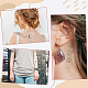 Gorgecraft 6 Blätter 6 Stil coole sexy Körperkunst abnehmbare temporäre Tattoos Papieraufkleber(DIY-GF0007-13)-7