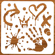 PET Hollow Out Drawing Painting Stencils, for DIY Scrapbook, Photo Album, Mixed Shapes, 300x300mm(DIY-WH0405-0074)