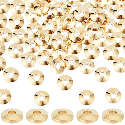 Beebeecraft 100Pcs Brass Spacer Beads, Long-Lasting Plated, Flat Round, Real 24K Gold Plated, 5x2mm, Hole: 1.5mm(KK-BBC0010-63)