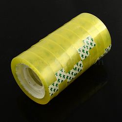 Transparent Adhesive Packing Tape/Carton Sealing, Clear, 12mm, about 12m/roll, 8rolls/group(TOOL-Q008-01)