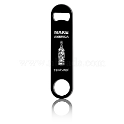 430 Stainless Steel Bottle Openers, Laser Cut, Rectangle, Bottle Pattern, Bottle, 178x40x2mm(AJEW-WH0259-009)