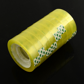 Transparent Adhesive Packing Tape/Carton Sealing, Clear, 12mm, about 12m/roll, 8rolls/group