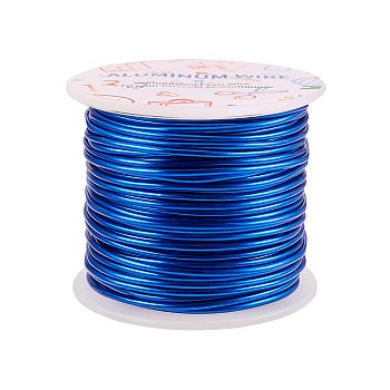 Aluminum Wire, for Jewelry Making, Blue, 12 Gauge, 2mm, about 30m/roll