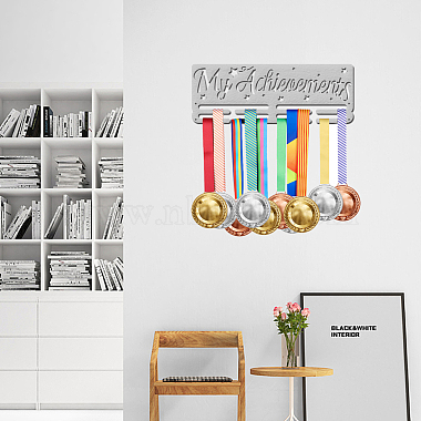 Support mural d'affichage de support de cintre de médaille de fer de thème sportif(ODIS-WH0021-601)-6