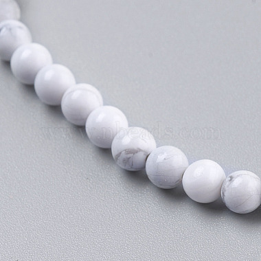 Chapelets de perles en howlite naturelle(TURQ-G091-4mm)-3