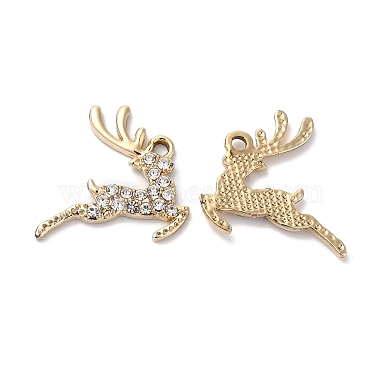 Golden Deer Alloy+Rhinestone Pendants