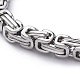 Unisex 201 Stainless Steel Byzantine Chain Bracelets(BJEW-L637-34A-P)-2