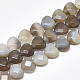 Chapelets de perles en agate grise naturelle(G-S357-E02-08)-1